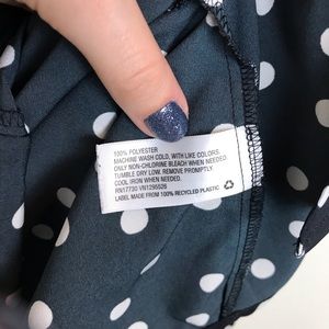 Merona Tops - Merona Navy White Polka Dot Button Down Blouse S Merona Tops - Merona Navy White Polka Dot Button Down Blouse S